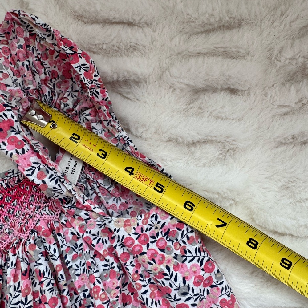 Floral Pink Kids Casual Dress - Picture 5 of 6
